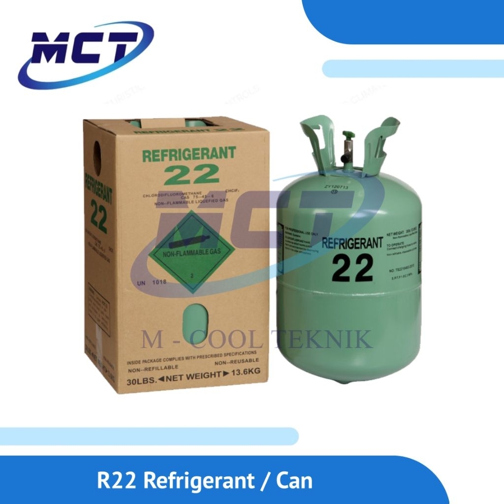 Jual Freon R22 Refrigerant 13.6 kg Tabung Besar R 22 Gas Pendingin ...