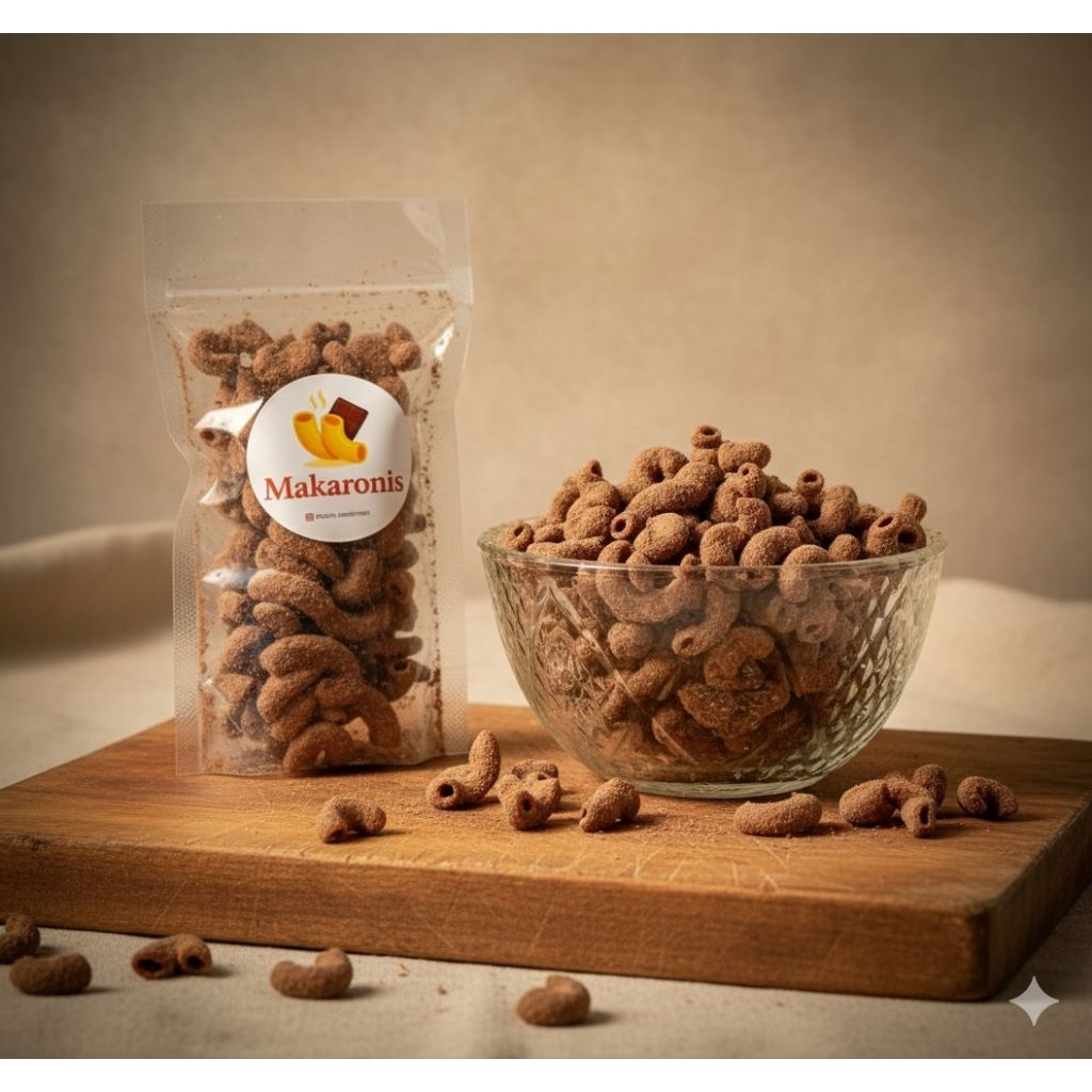 Jual (MAKARONIS) Makaroni Manis Rasa Cokelat Kemasan 60gram | Shopee ...