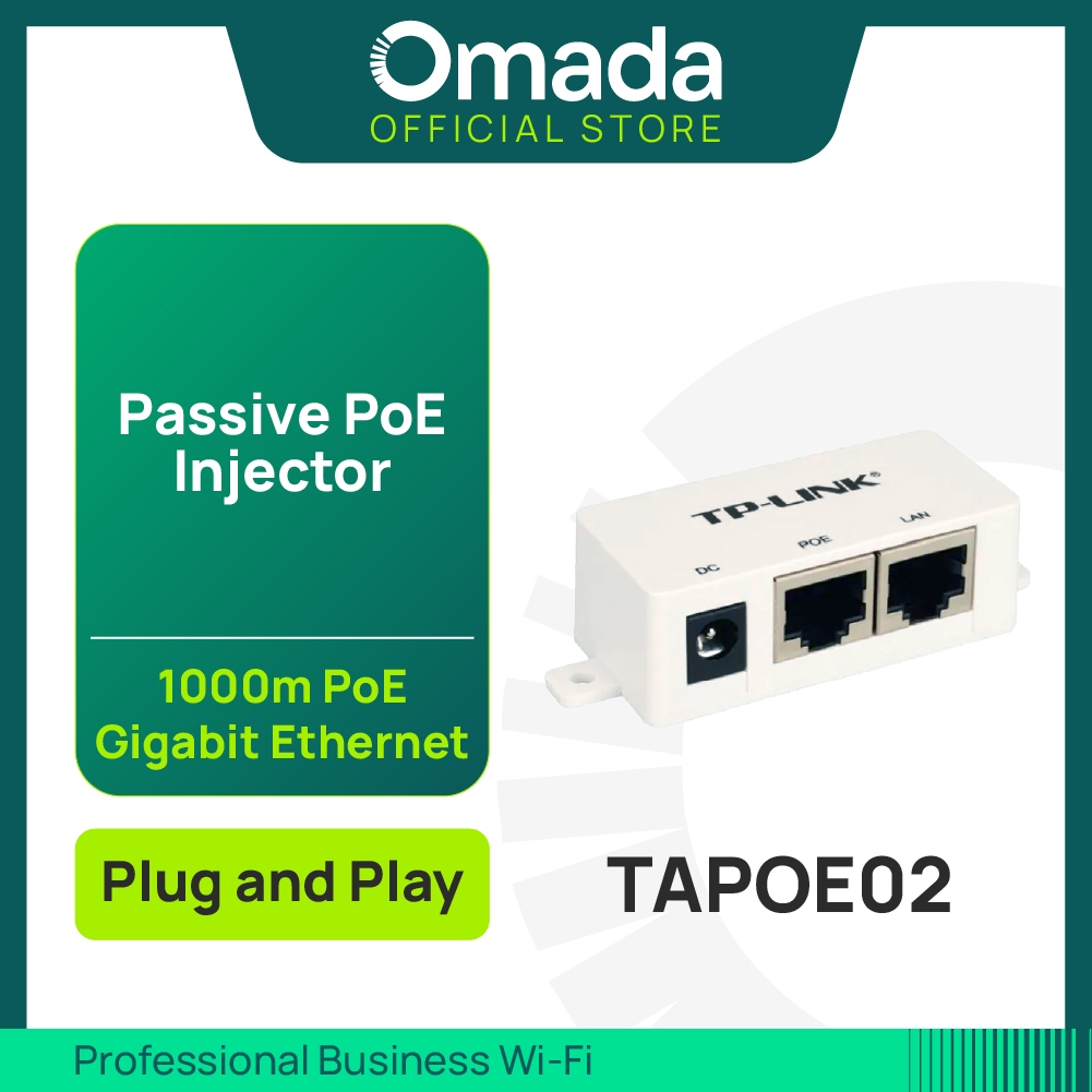 Jual TP-LINK OMADA TAPOE02 PoE Injector Gigabit 100M | Shopee Indonesia