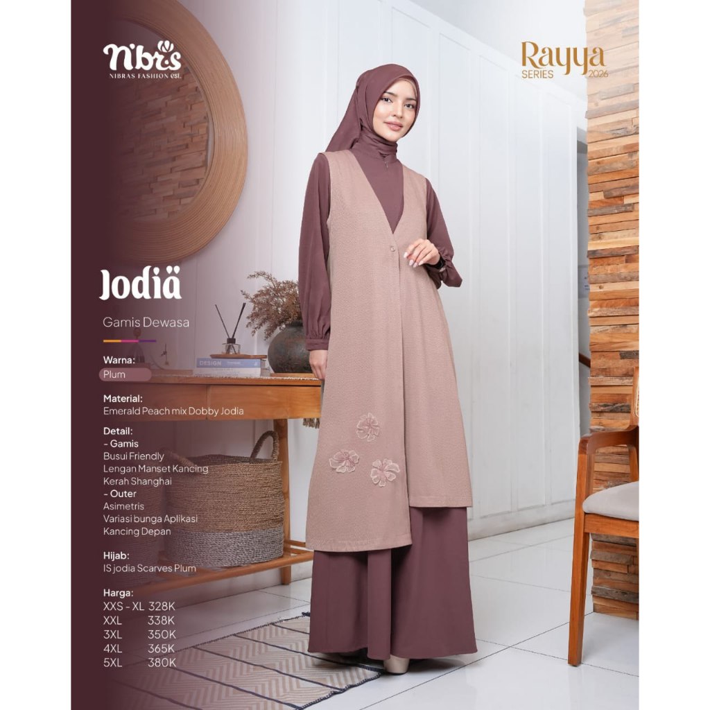 Jual Jual Disc Gamis Jodia Plum Dhiyyaku Rayya 2026 Emerald Peach MIx ...