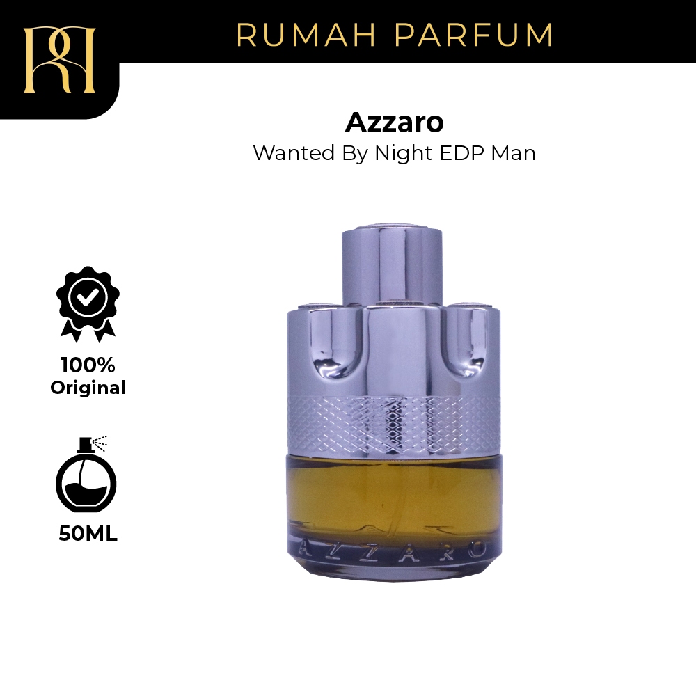 Azzaro Wanted By Night EDP Man 50 ML Parfum Pria Men Tahan Lama