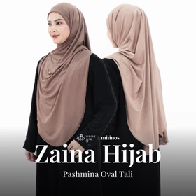 Wilove Mininos Zaina Hijab Pashmina Oval Tali Kaos Spandex Premium