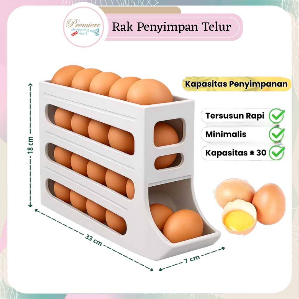 Jual Tempat Telor | Tempat Telur Ayam | Rak Telur - 4 Tingkat Bergulir ...