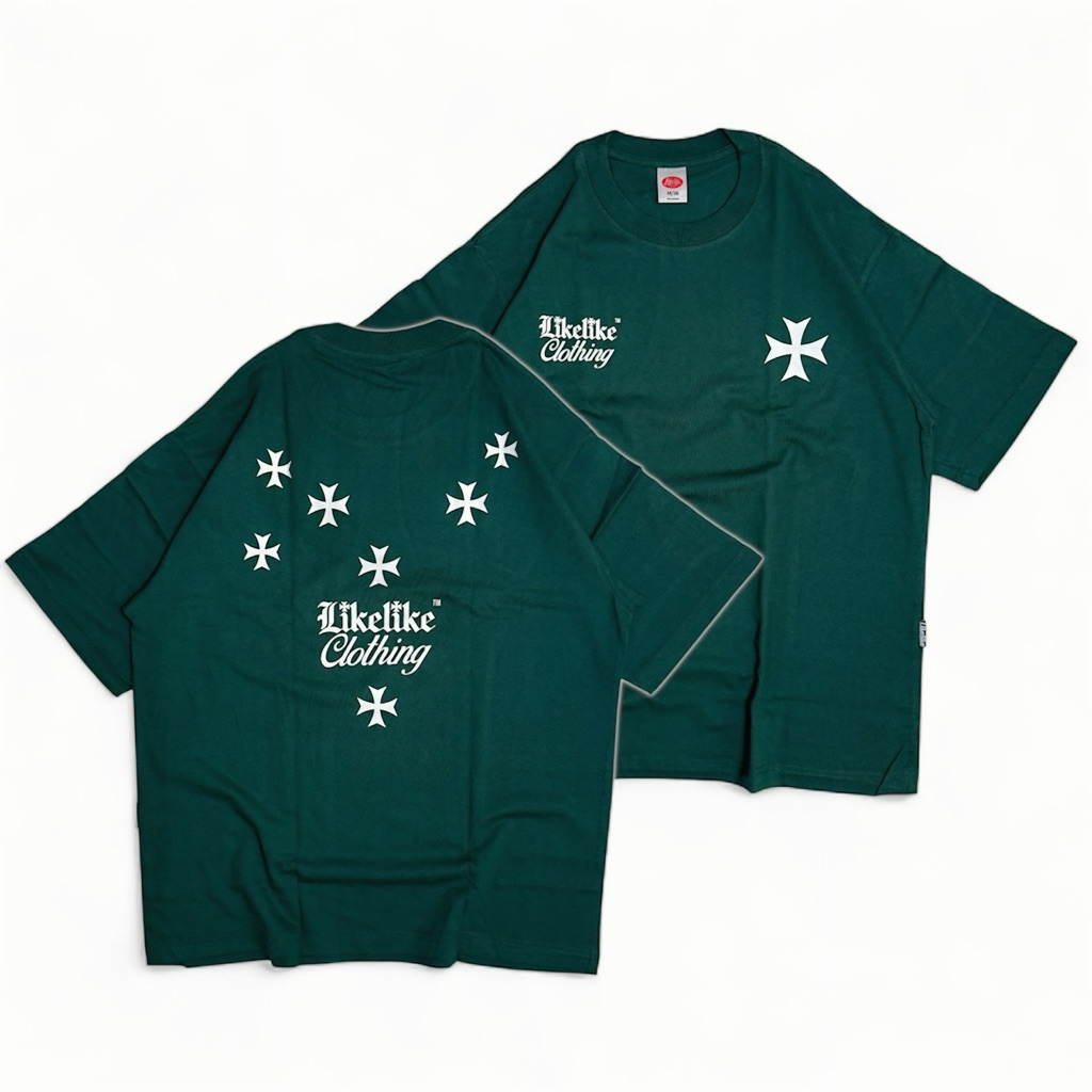 Jual TS OV IND HIJAU BOTOL /// T-shirt Oversize bahan tebal HEAVY ...