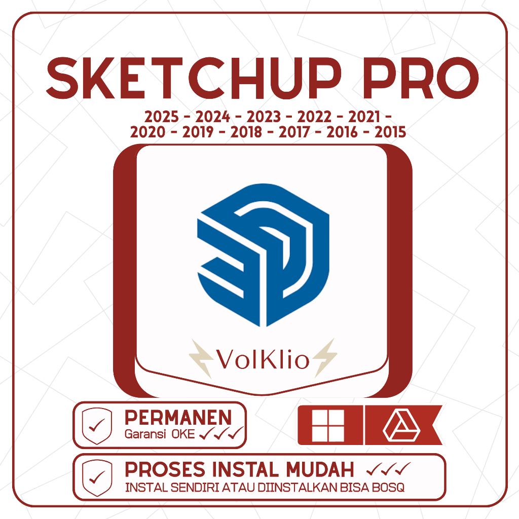 Jual Sketchup Pro Full Version (WIN) 2025 | 2024 | 2023 | 2022 | 2021 ...