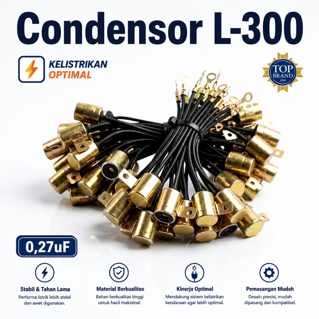 CONDENSOR L-300 TW MD-607406 (0,27uf)/Pcs Berkualitas Baik