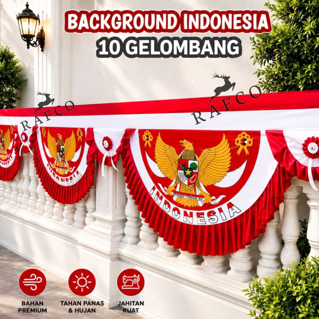 BENDERA BACKGROUND INDONESIA 9 METER 17 AGUSTUS
