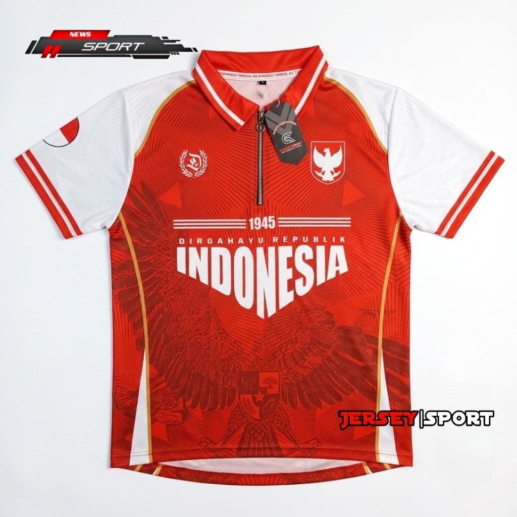 Baju T-shirt Jersey 17 Agustus Dirgahayu Republik Indonesia 1945-2026