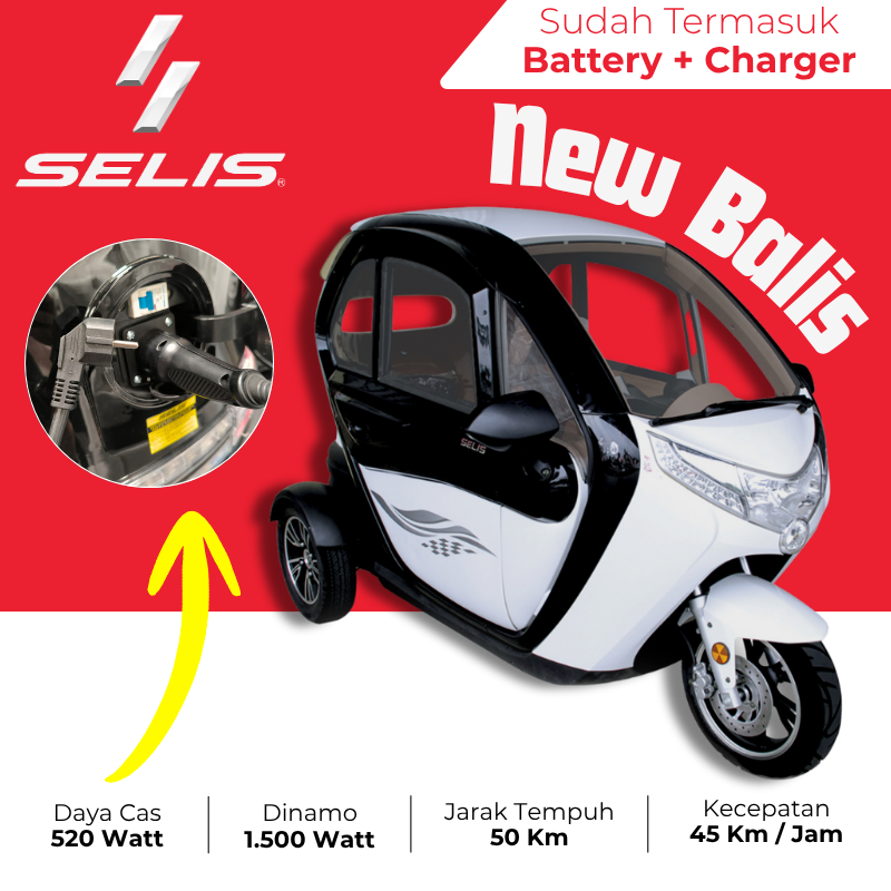 SELIS - Bajai Sepeda Motor listrik tipe New Balis ( Mobil listrik Roda 3 )