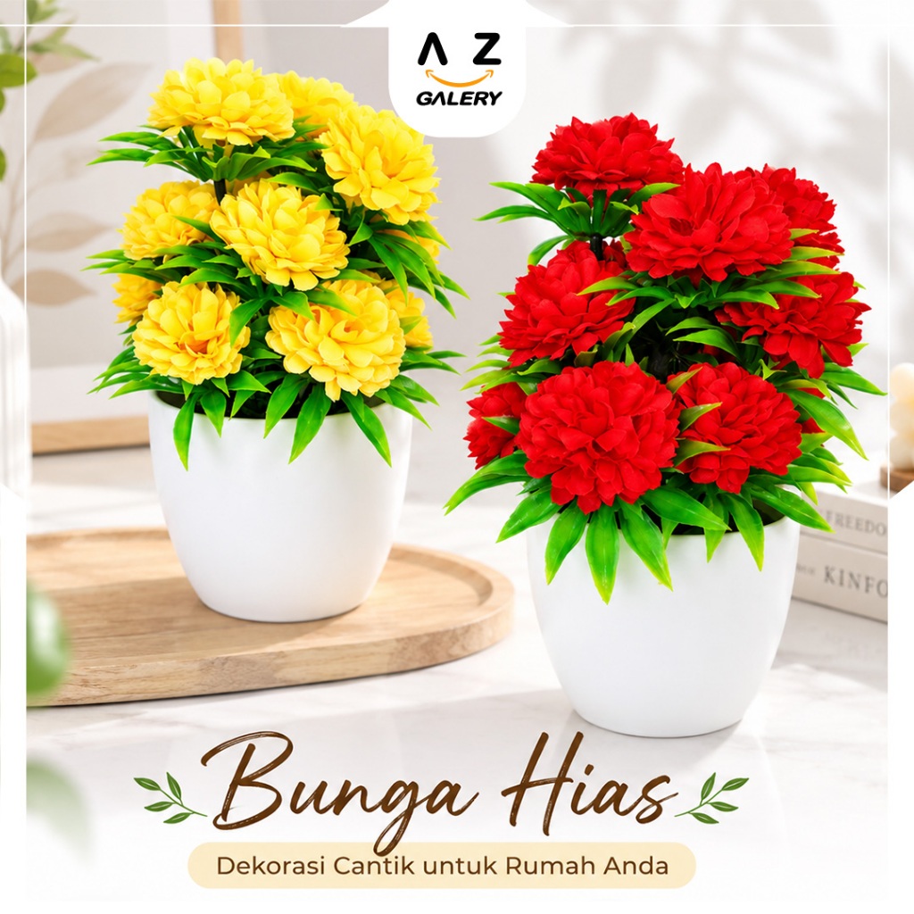 Tanaman Hias Plastik Pot Bunga Mini Rose Artificial Flowers Plants Bunga Hias Plastik Dekorasi PBP20