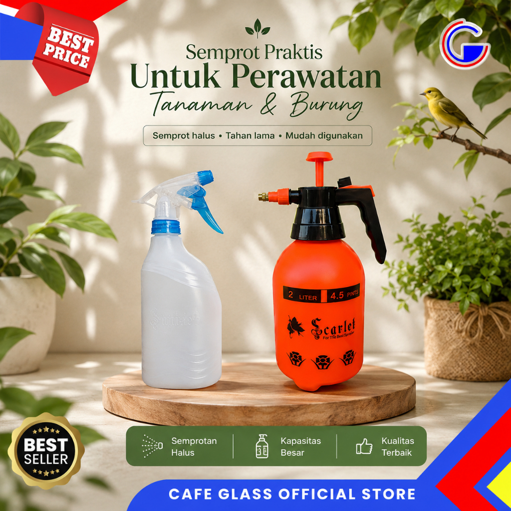 Sprayer Scarlet 5 Liter / 1 Liter / 500ml /2 Liter / Semprotan Burung dan Kebun / Sprayer Multifungsi
