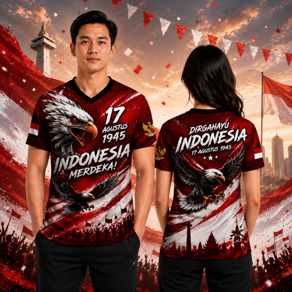 JERSEY 17 AGUSTUS 2026 DEWASA/KAOS JERSEY 17 AGUSTUS 2026 DRYFIT FULLPRINT DEWASA/ KAOS KEMERDEKAAN MERAH PUTIH HUT RI/KAOS JERSEY 17 AGUSTUS 2026