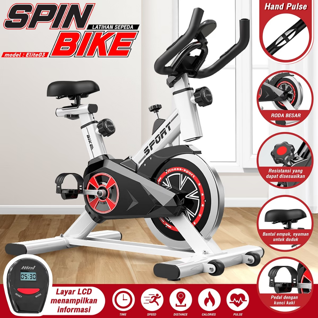 HTD Sport SEPEDA STATIS KUALITAS GYM ALAT OLAH RAGA RUMAHAN SPIN BIKE ELITE/S290/S303/S500