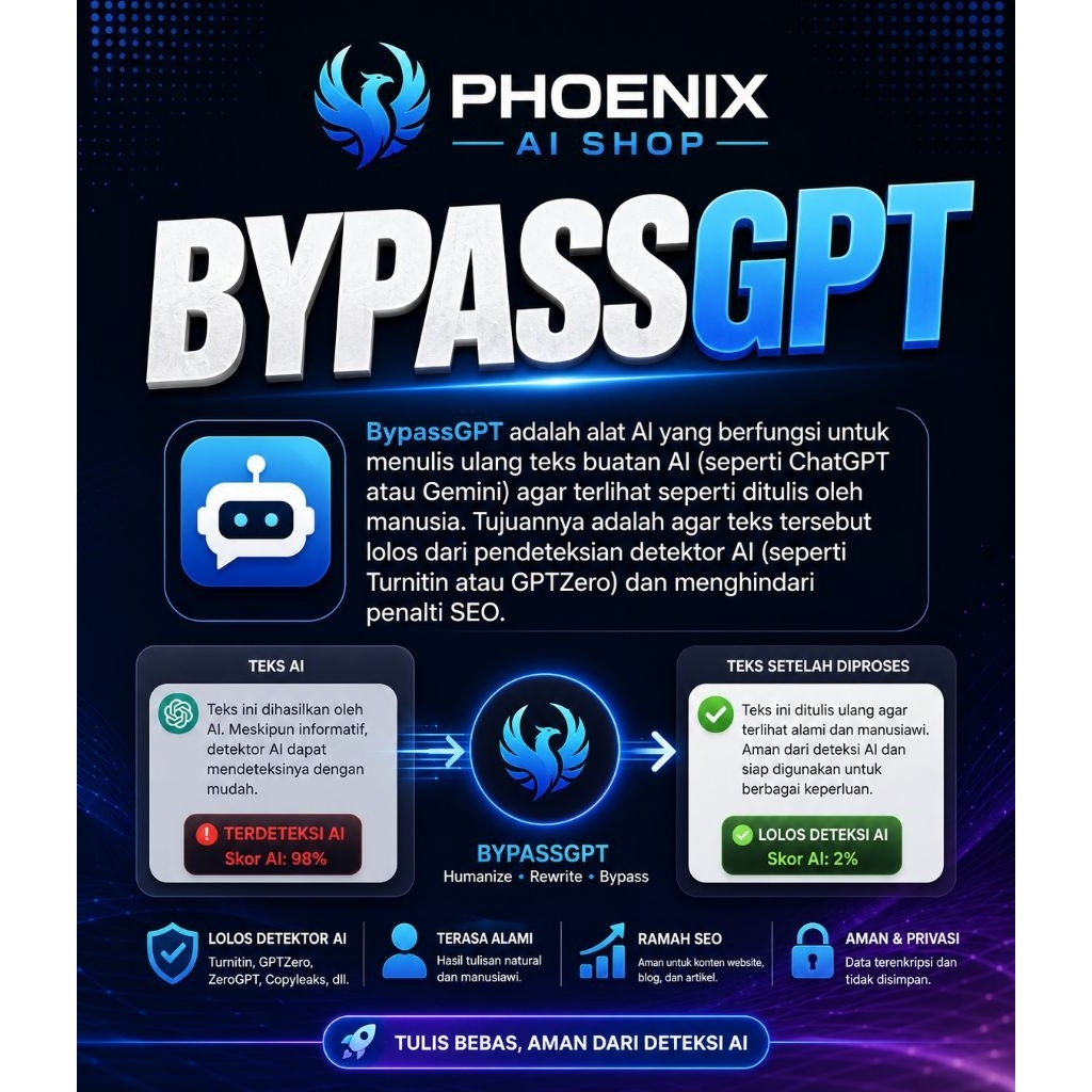 BYPASSGPT | HUMANIZ | MEMANUSIAKAN TEKS AI