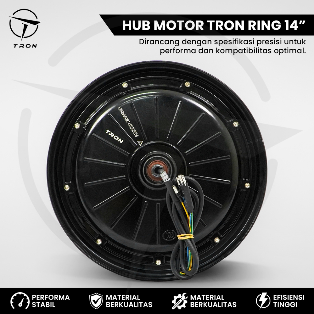 HUB MOTOR / DINAMO TRON RING 14" SEPEDA LISTRIK 48V 500W