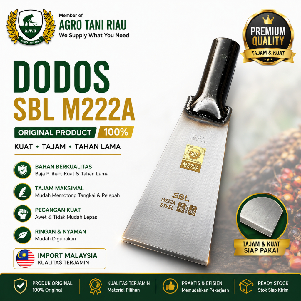 Jual Dodos Sawit SBL M222A Original Malaysia 5 Inch Baja Premium Siap ...