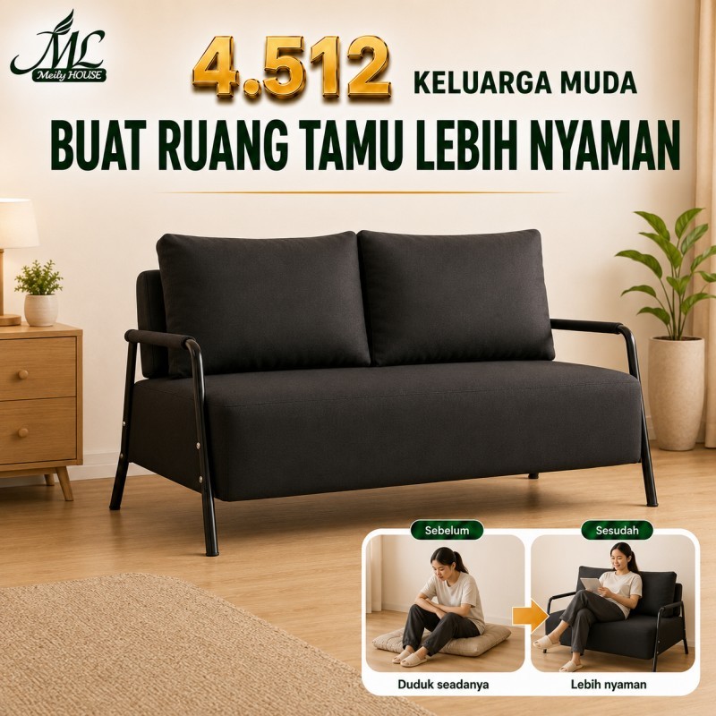 Sofa Set Minimalis Ruang Tamu Sofa Bed Hemat Ruang Elegan Diskon Grosir untuk Reseller