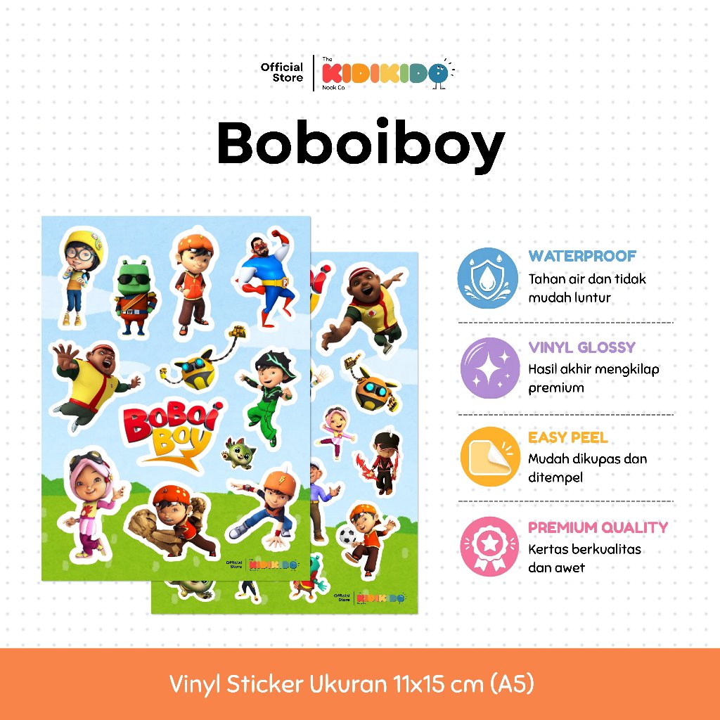 Jual Sticker Sheet Anak Boboiboy | Deco Stiker Waterproof | Shopee ...