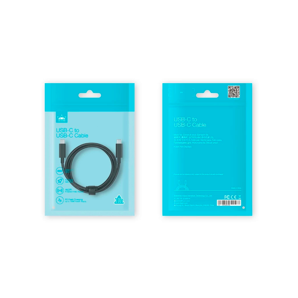 Jual Huion UC06A USB-C to USB-C Full-Featured Cable 1m for Kamvas 13 16 ...