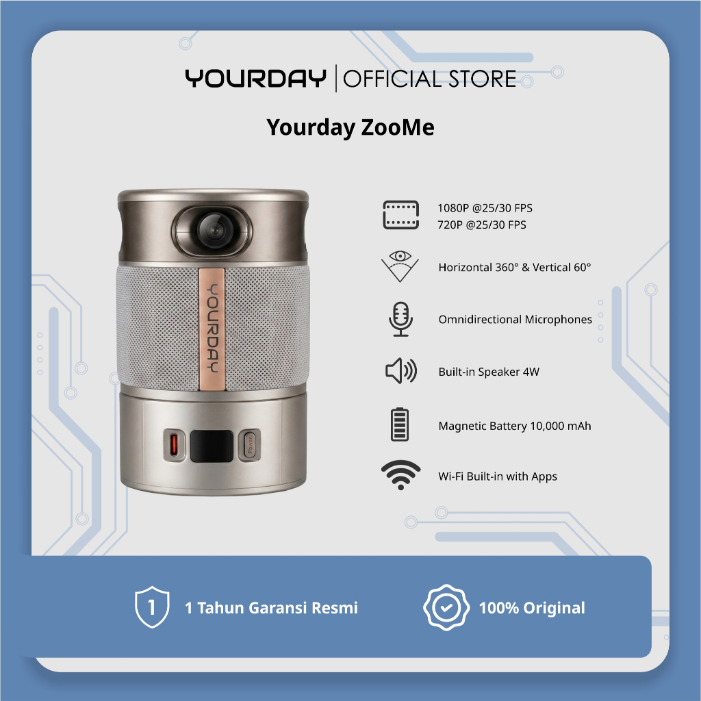 Jual Yourday ZooMe Webcam 360 AI Conference Camera 1080P Full HD 360 ...