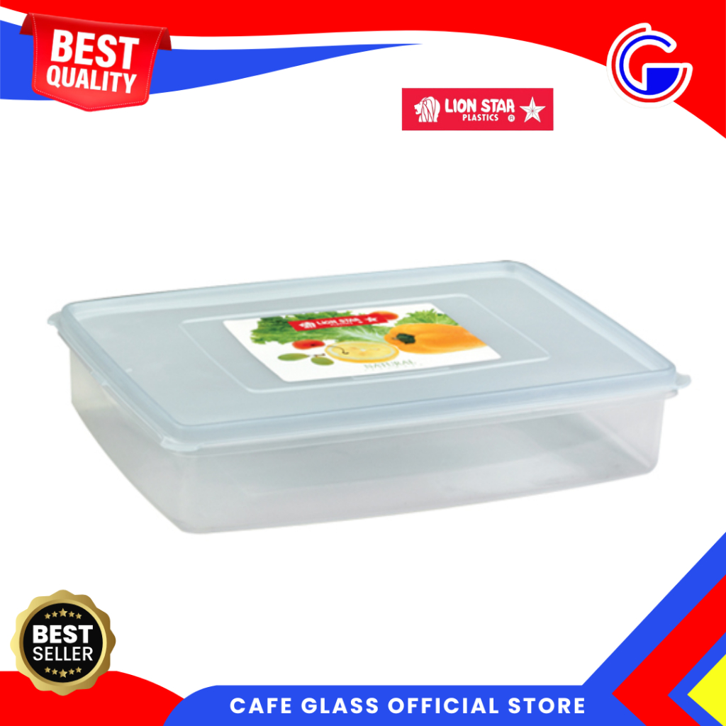 Kotak Donat Tempat Kue - Food Container Plastik Besar Dengan Tutup - Lion Star Sealware Dicky