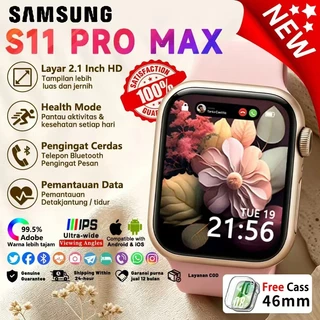 SAMSUNG SmartWatch 11 Pro Max jam tangan smartwatch Waterproof Olahraga Smart Watch 2.3"HD AMOLED Display  Bluetooth Call Smartwatch Baterai berkapasitas tinggi 380mAh GPS NFC wanita pria wireless charging Dan Ganti Wallpapper Jam Tangan Smartwatch