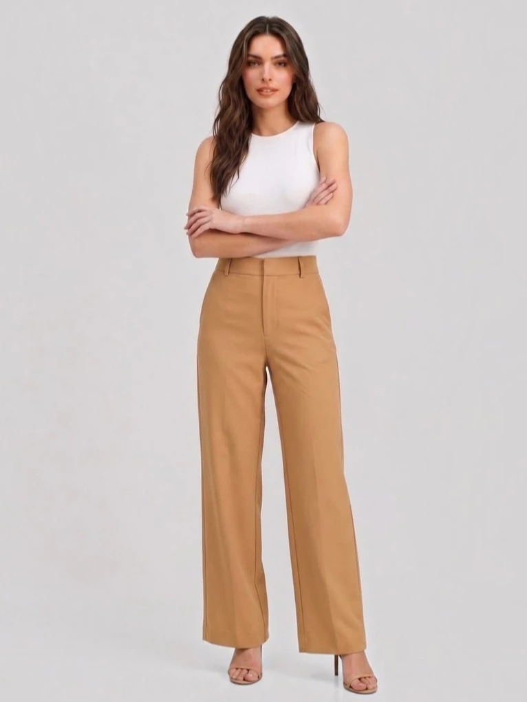 Celana Panjang Wanita Semi-Kulot INC Women's High Waist Dress Pants - 3022