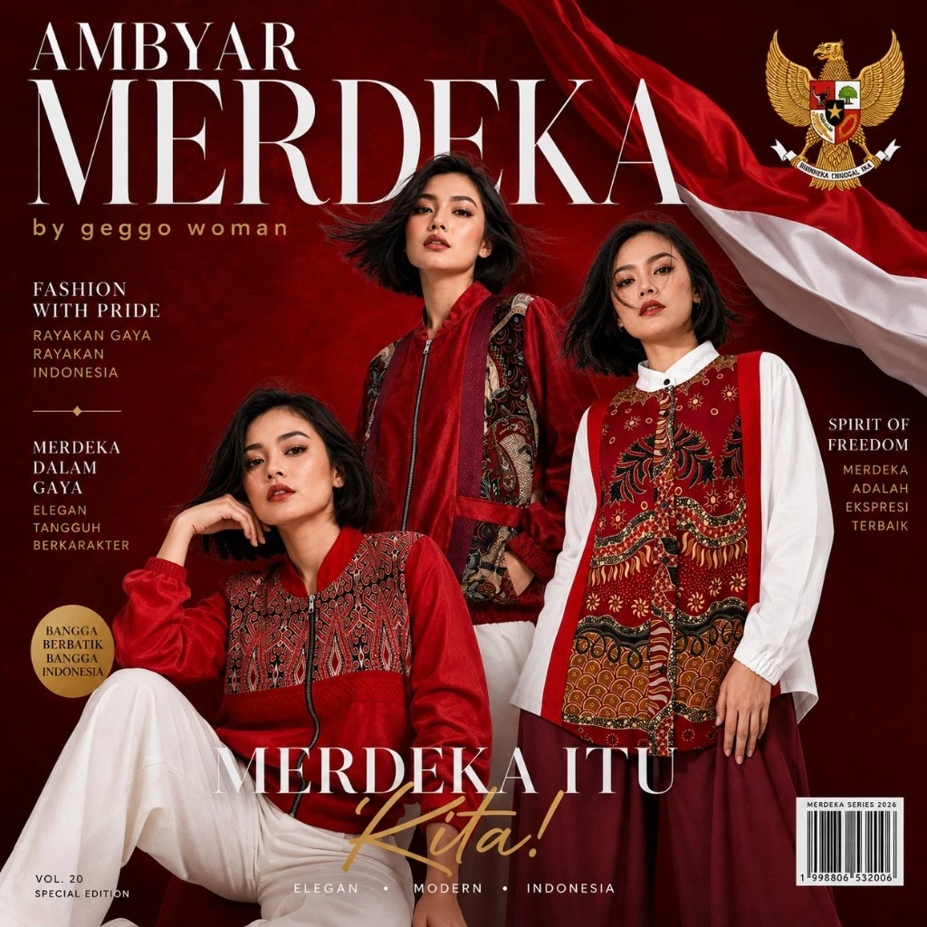 AMBYAR MERDEKA MERAH PUTIH 17 AGUSTUS | BOMBER • TUNIK • BLAZER • KULOT Wanita Atasan - foto 1