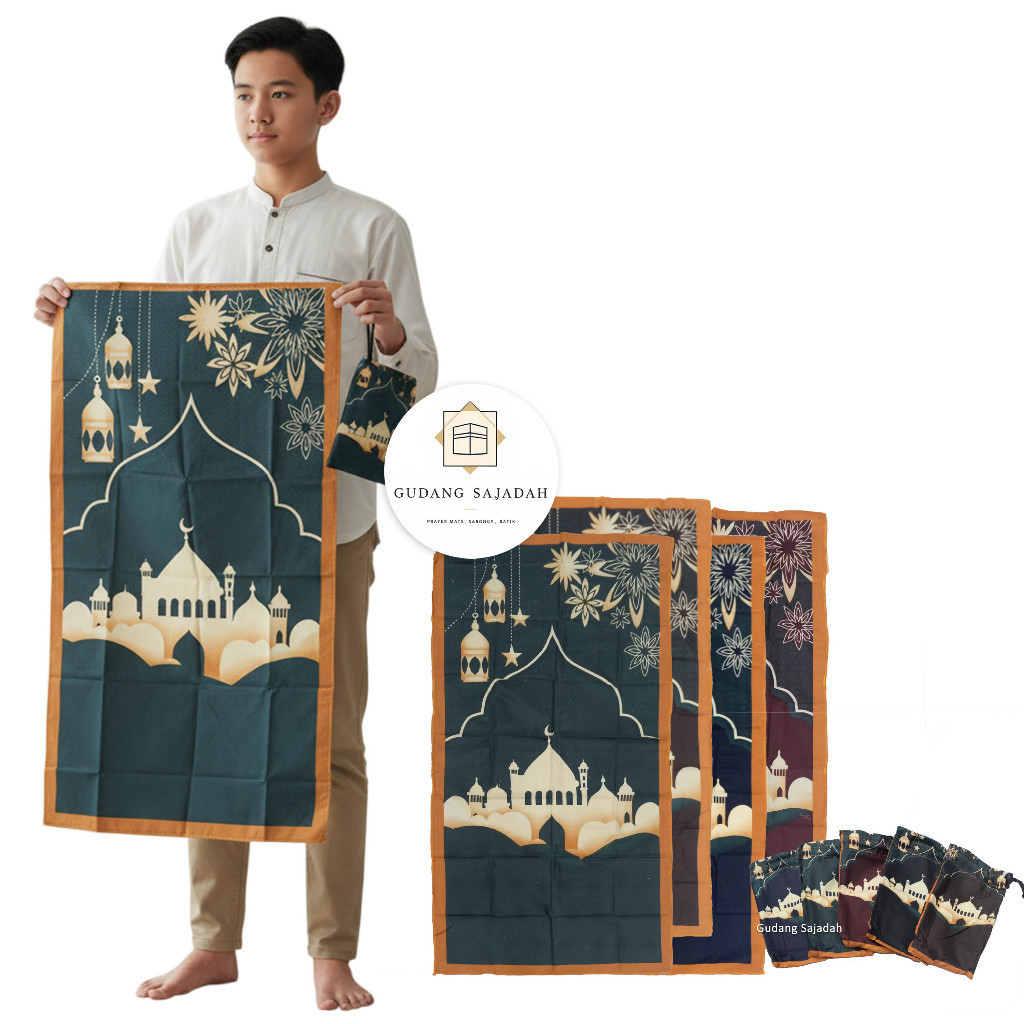 Sajadah Travel Pouch Sajadah Tipis Ringan Praktis Portable Uk Midi Sajadah Travelling Lipat