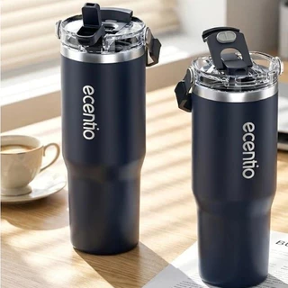 ecentio Tumbler Stainless 304 900ML, Botol Minum Aesthetic Vacuum Anti Bocor, Thermos Tahan Panas Dingin 24 Jam, Gelas Tumbler Portable Premium, Cocok untuk Kantor, Sekolah, Travel & Kado, Berbagai Warna