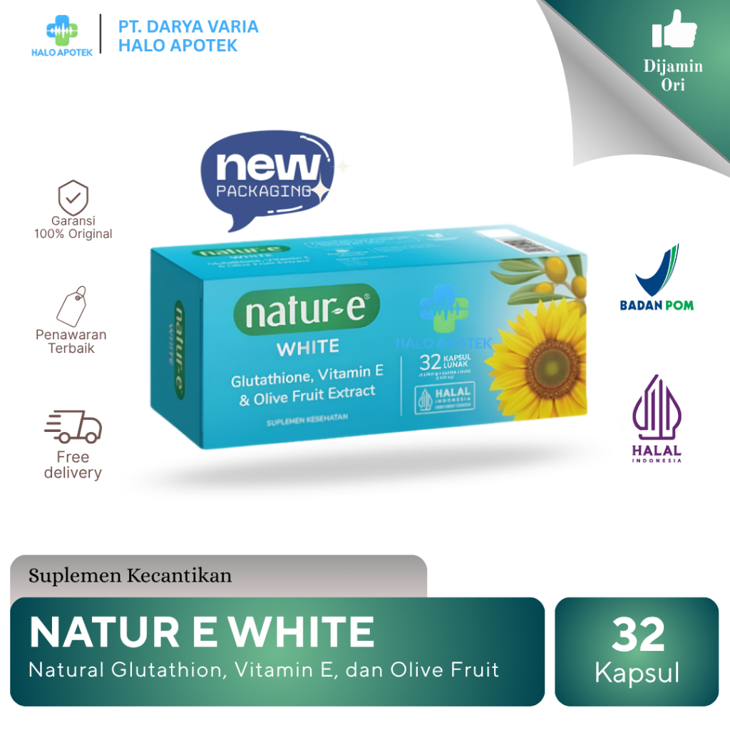 natur e glutathione Jual - WHITE 32 Kapsul With Glutathion Vitamine E | Mencerahkan Warna Kulit Secara Merata dari Dalam Brightening Support APLB- Glutathione Niacinamide Body Product Type:Stock Logo