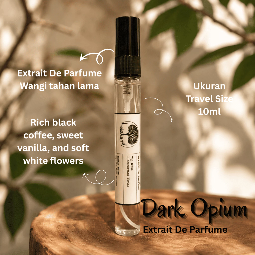 Parfum Travel Size 10ml Tahan Lama Coffee Vanilla Gourmand - LokaLand Dark Opium Extrait de Parfum