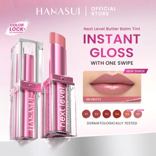 [BEST SELLER] Hanasui Next Level Butter Balm - Color Tinted Lip Balm Melembabkan & Mencerahkan Bibir Lightweight & Cover Bibir Gelap Hyper Gloss Lip Care Color Lip Serum Bibir Hitam Jadi Pink Colorfit Lip Treatment Lipgloss Liptint Lip Oil Lip Cream