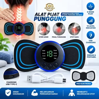 Alat Pijat Leher EMS Model Tempelan Portabel Praktis - Alat Terapi Elektrik Pereda Nyeri Otot