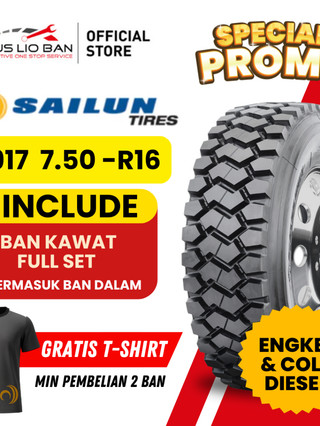 Jual Ban Truk Sailun S917 7.50 R16 14PR Kawat Full Set Canter Colt ...