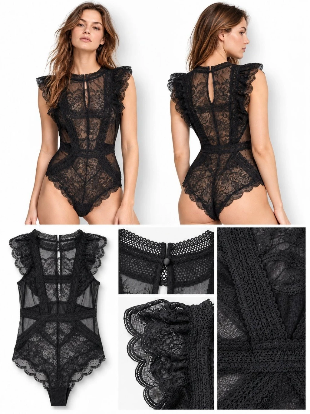 HM Bodysuit Lingerie Full Lace - 1612