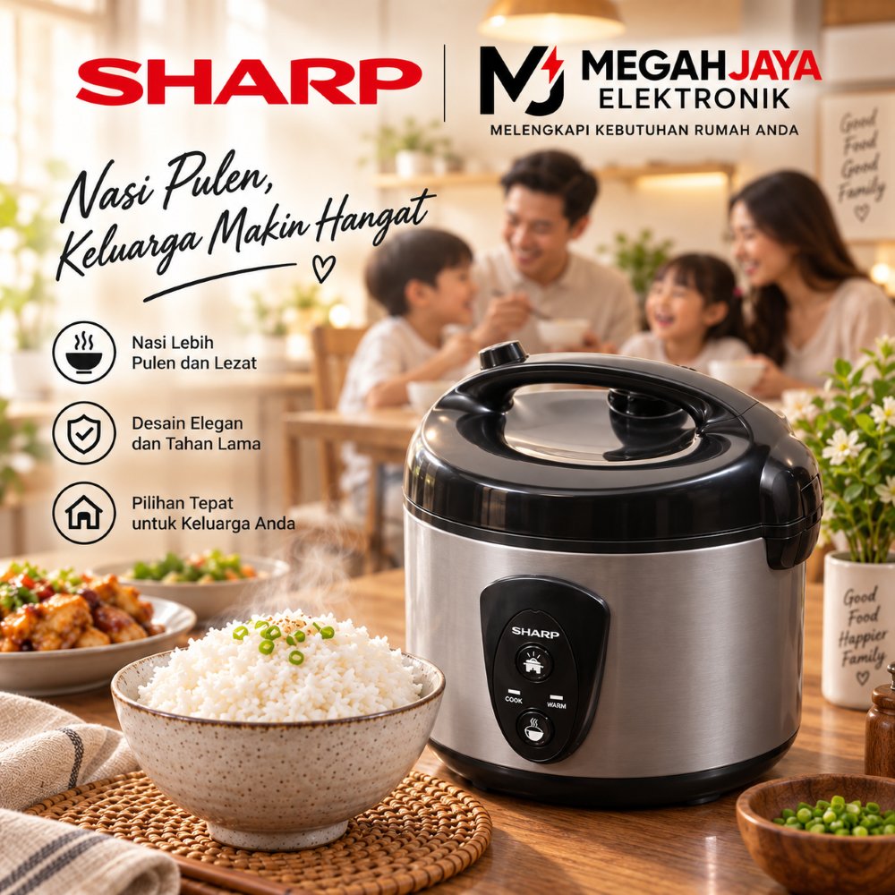 [JAMINAN TERMURAH] RICE COOKER / MAGIC COM SHARP 3 IN 1 ANTI LENGKET KSN 18MG / KSN 18 MG / KSB 18MG / KSB 18 MG (1,8 LITER) GARANSI RESMI