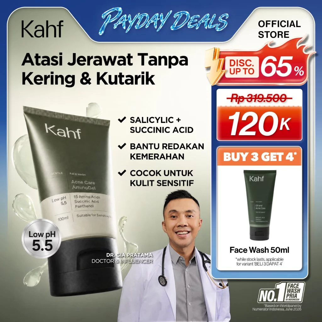 Kahf Acne Care Amino Gel Facial Wash 100ml