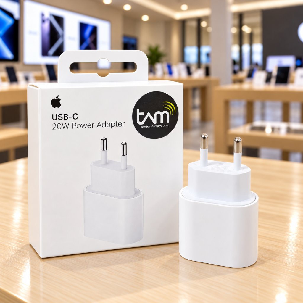 Charger iPhone 20W USB-C Original Adaptor Kepala Charger iPhone 17 16 15 14 13 12 11 Type C PD Fast Charging 20W