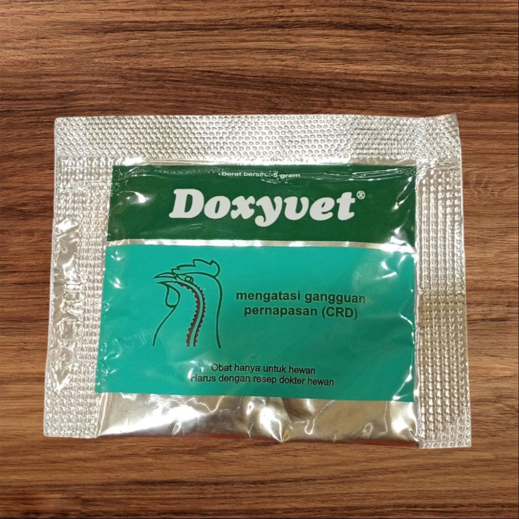 Jual DOXYVET 5 gram obat ayam unggas crd ngorok infeksi pernapasan ...