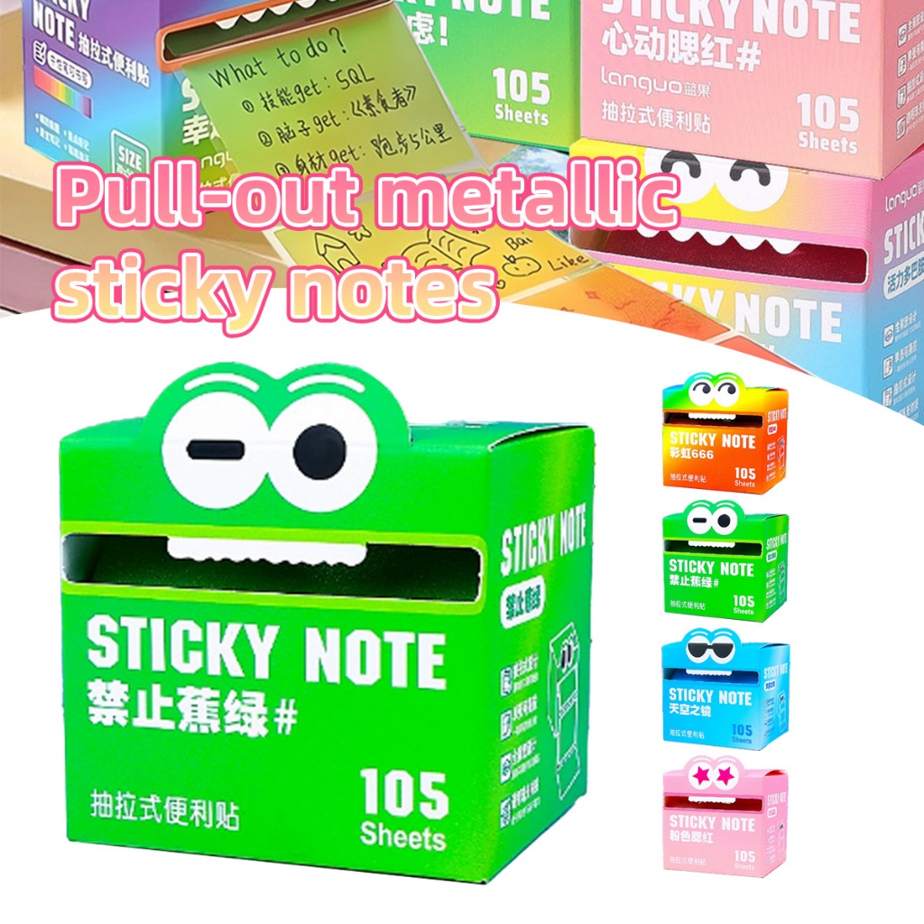 Jual 108 Lembar Sticky Notes Dapat ditempel di kulkas atau dinding ...