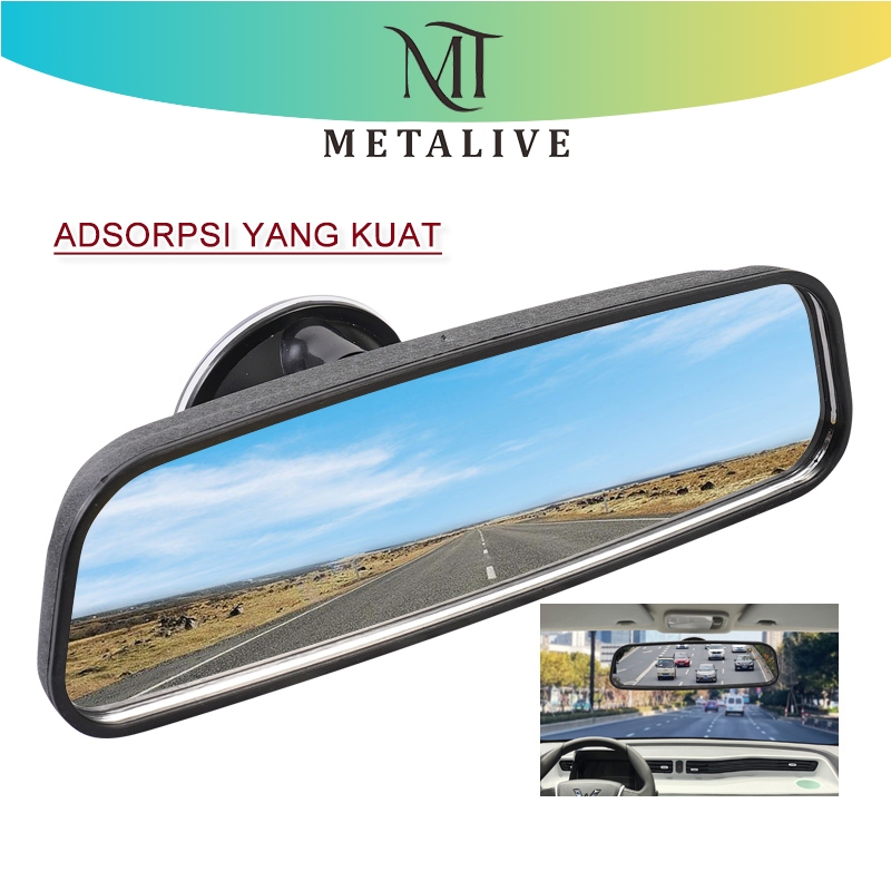 METALIVE Kaca Spion Tengah Mobil Cermin Aksesoris Interior Mobil Endoskop Dengan Penghisap Universal Mirror