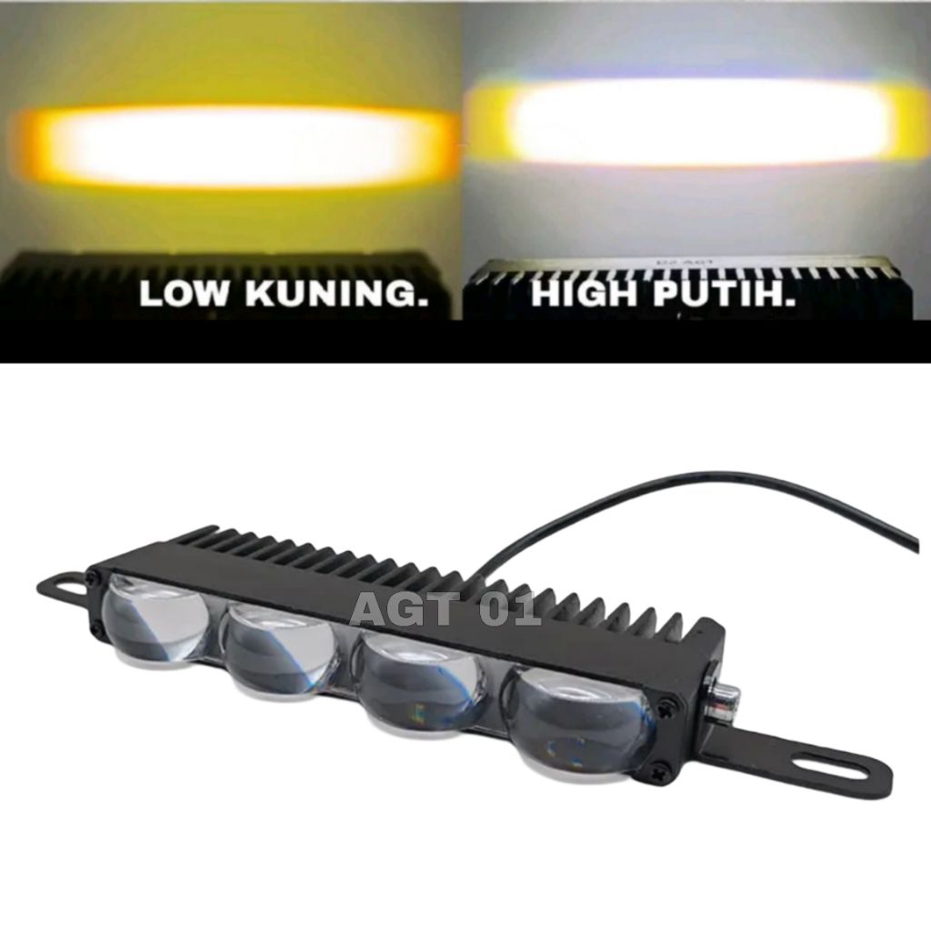 Jual LAMPU SOROT MOTOR MOBIL 4 LED SLIM D2 AGT SUPER BRIGHTNESS CAHAYA ...