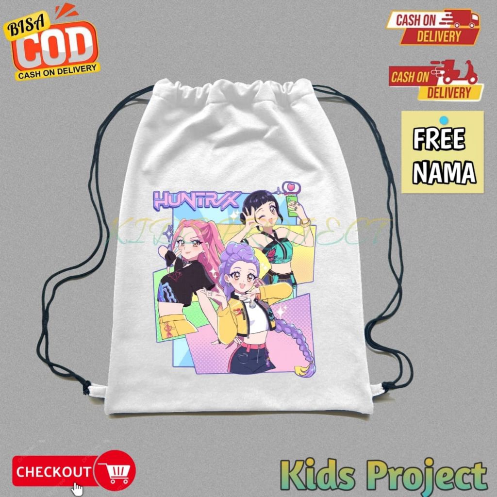 Jual String Bag Tas Serut Anak Huntrix Lucu - Tas Serut Anak Huntrix ...