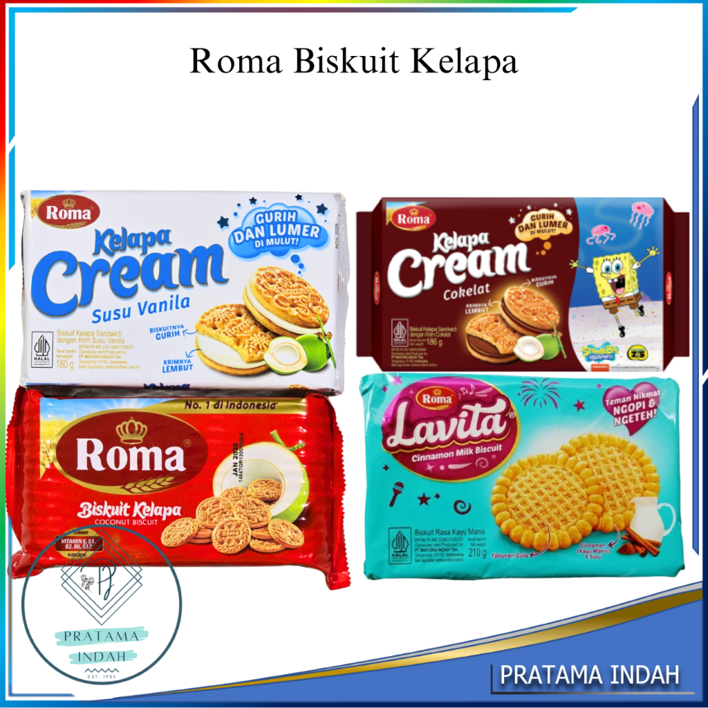 Jual Roma Biskuit Kelapa Coconut Biscuit (Roma Biskuit Kelapa, Kelapa ...
