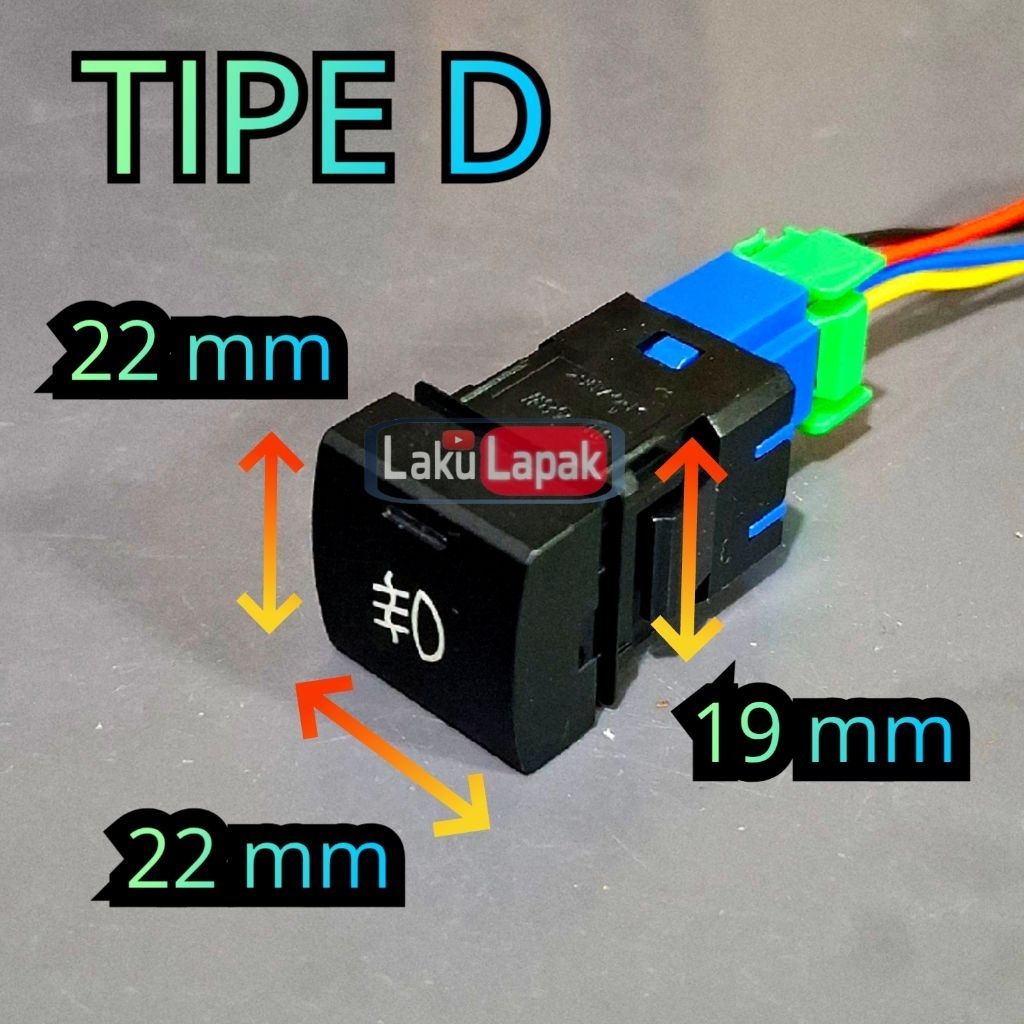 Jual SAKLAR FOGLAMP KHUSUS UNTUK RELAY SET BILED FOGLAMP LAKULAPAK ...