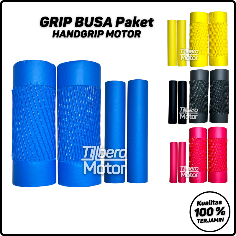 Paket Handgrip / Grip Stang Busa Warna Handel Rem Kopling Motor universal