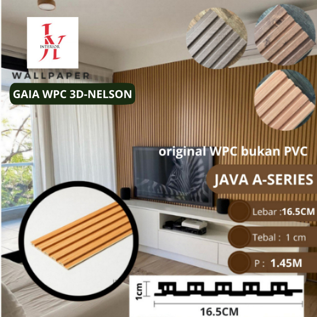 Jual WALLPANEL 3D WPC FLUTED WOOD PANEL JAVA A-SERIES 1.45M | Shopee ...