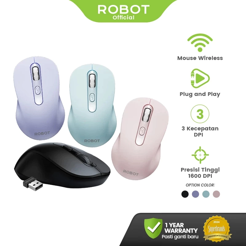 ROBOT Mouse Wireless M206 murah Mouse Wireless Robot M206