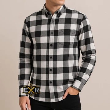 Kemeja Flanel Pria Lengan Panjang Unisex Motif Kotak Bahan Flanel Import Exrone